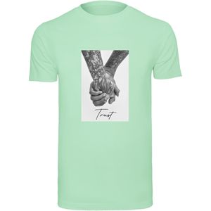 MT Men Shirt 'Trust 2.0'  mintgroen / zwart / wit