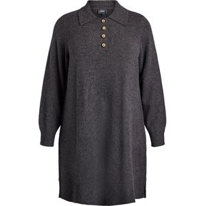 Zizzi Gebreide jurk 'MVISTA'  donkergrijs