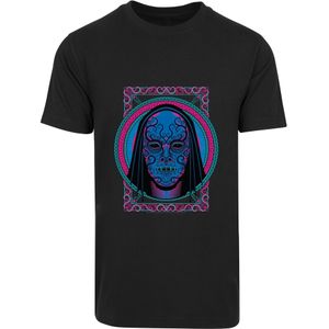 F4NT4STIC Shirt 'Harry Potter Neon Death Eater Mask'  turquoise / neonblauw / neonroze / zwart