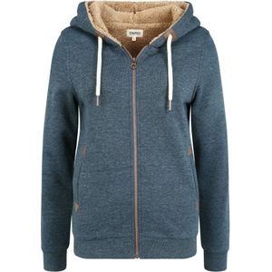 Oxmo - Vicky - Sweatvest - Blauw/Bruin - Capuchon