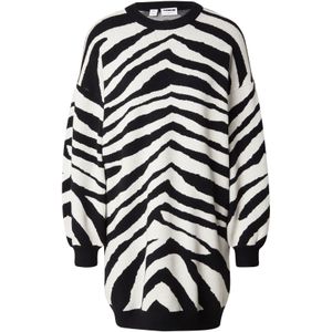 Noisy may Gebreide jurk 'NMSHYLA'  zwart / wit