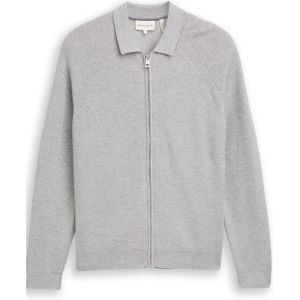 TOM TAILOR Gebreid vest  grijs gemêleerd