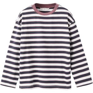 MANGO KIDS Shirt 'LEE'  donkerblauw / mauve / wit