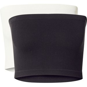 Only - ONLVICKY RIB SEAMLESS - Bandeau-bh - Zwart - Set van 2