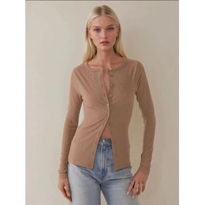 Hiccup Gebreid vest  mokka