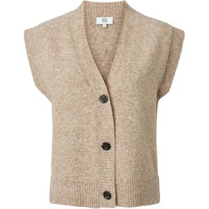 Noa Noa Gebreid vest ' AlayaNN '  beige