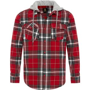 Jacey Quinn Tussenjas  grijs / rood / wit