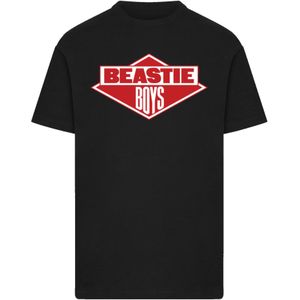 F4NT4STIC Shirt 'The Beastie Boys'  rood / zwart / wit