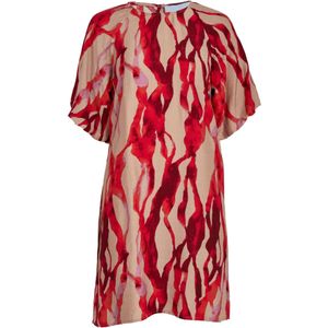 minus Jurk 'Rikki'  beige / pink / rood