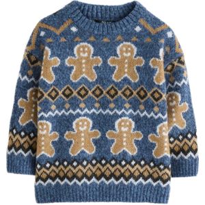 Next Trui  marine / ombergrijs / zwart / wit