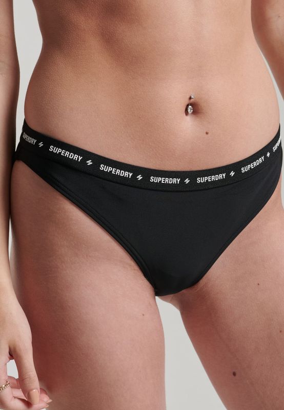 Superdry Bikinibroek 'Code'  zwart / wit