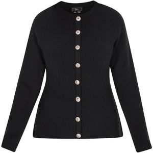 faina Gebreid vest  zwart