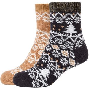 camano Sokken  bruin / zwart / wit