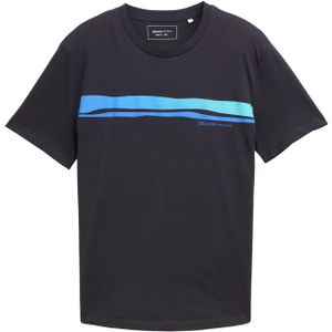 TOM TAILOR DENIM - Shirt - Blauw - Lichtblauw - Zwart