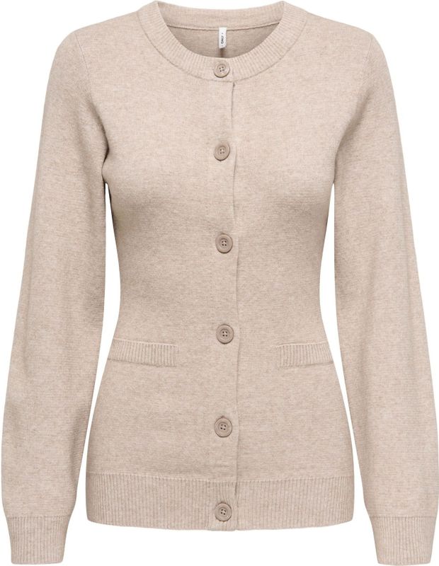 Only Tall Gebreid vest 'ONLKATIA'  beige