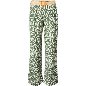 ZABAIONE Bandplooibroek 'Mi44laa'  groen / wit