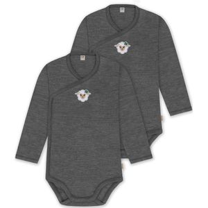 normani Rompertje/body  antraciet / gemengde kleuren