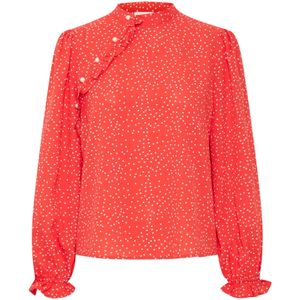 ICHI Blouse 'Tanya '  rood / wit