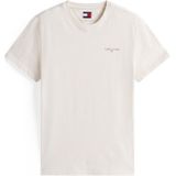 Tommy Jeans - Shirt - Lichtbeige - Kwartmouw - Normale Pasvorm