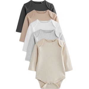 Next Rompertje/body  beige / crème / grijs / rosa / zwart