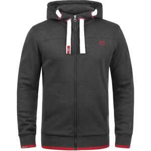 !Solid Sweatvest 'Benjamin'  grijs / rood / wit