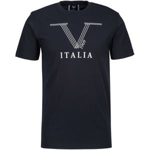 19V69 ITALIA Shirt 'Pierre'  donkerblauw / wit