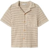 Shirt - Lichtblauw - Geweven Stof - Korte Mouwen - Regular Fit