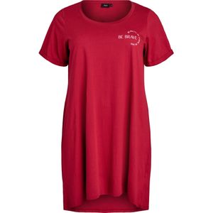 Zizzi Nachthemd 'MALLY'  rosa / rood