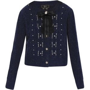 faina Gebreid vest  navy