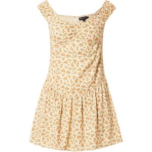 Motel Zomerjurk 'Acalia'  crème / lichtgroen / roestrood