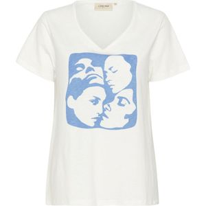 Cream Shirt 'CR Lavika'  royal blue/koningsblauw / wit