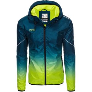 Ombre Tussenjas 'OM-JANP-0105'  turquoise / neongroen / zwart