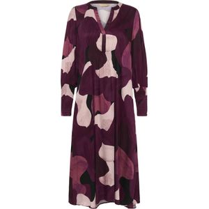 CULTURE Jurk 'Dana'  rosé / wijnrood / watermeloen rood / zwart