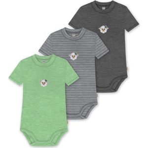 normani Rompertje/body 'Tihoi'  antraciet / groen / zwart / wit