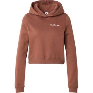 Nike Sportswear Sweatshirt 'Phoenix Fleece'  kastanjebruin / wit