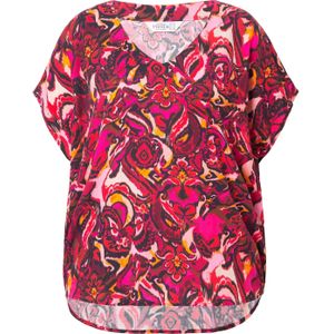 Studio Untold Blouse  geel / bessen / neonroze / zwart