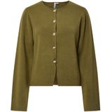 Pcfarie - Gebreid Vest - Ronde Hals - Lange Mouwen - Knoopsluiting