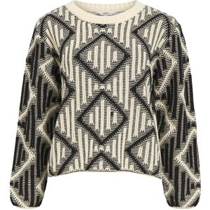 OBJECT Trui  zwart / wolwit