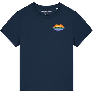 Watapparel Shirt 'Kuss Kuss'  blauw / navy