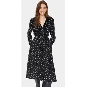 Blousejurk - Gestippeld - Viscose - 3/4 Lengte - Lange Mouw