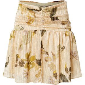 SECOND FEMALE Rok 'Brezza'  beige / mosterd / riet / wit