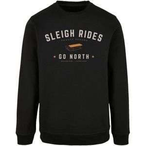 F4NT4STIC Sweatshirt 'Schlittenfahren Weihnachten Christmas'  zwart