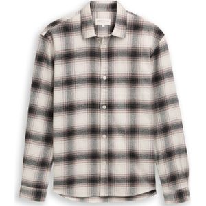 TOM TAILOR DENIM Overhemd  zwart / wit