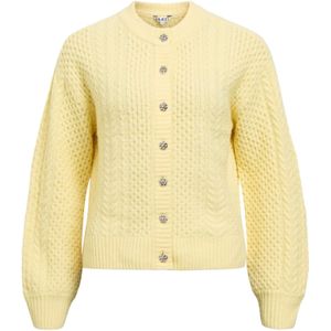 OBJECT Gebreid vest  geel