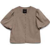 Vmbestie - Top - Blouse - O-hals - Loose Fit - 2/4 Mouwen - Knoopsluiting