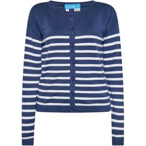 SANIKA Gebreid vest  marine / wit