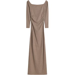 Bershka - Jurk - Beige gemêleerd - Jersey