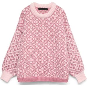 VERO MODA Trui 'VMINGA'  rosé / eosine / wolwit