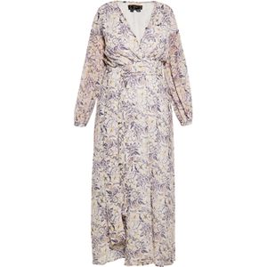 faina Jurk  geel / lila / wit