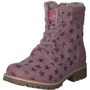 Wandelschoenen - Oudroze - Glitters - Hakken - Vetersluiting - Blokhak